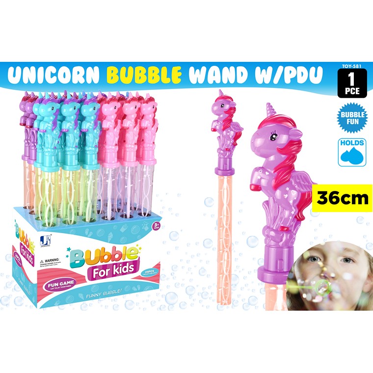 Unicorn Bubble Wand, 36cm