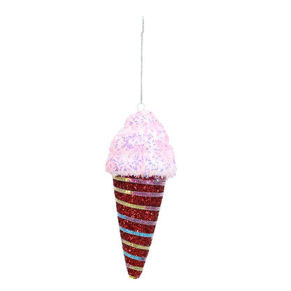 Hanging Icecream Rainbow Cone, 15cm, Asstd