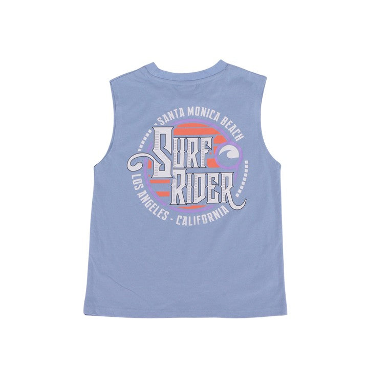 Surf Print Muscle Tank, Size 12