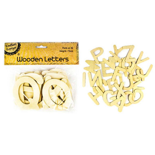 Wooden Alphabet Letters, 26pk