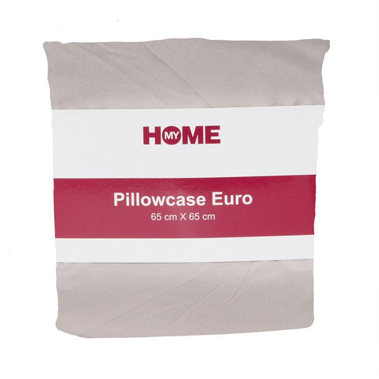 My Home Microfibre Pillowcase, Euro, Taupe