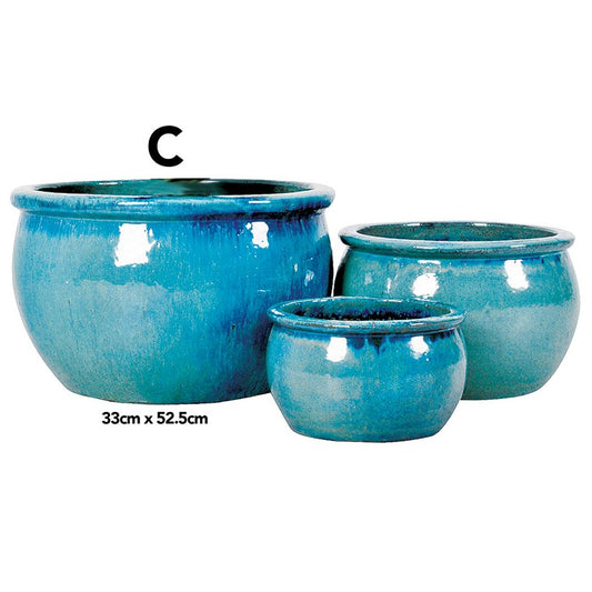 Ceramic Green Pot, Size C