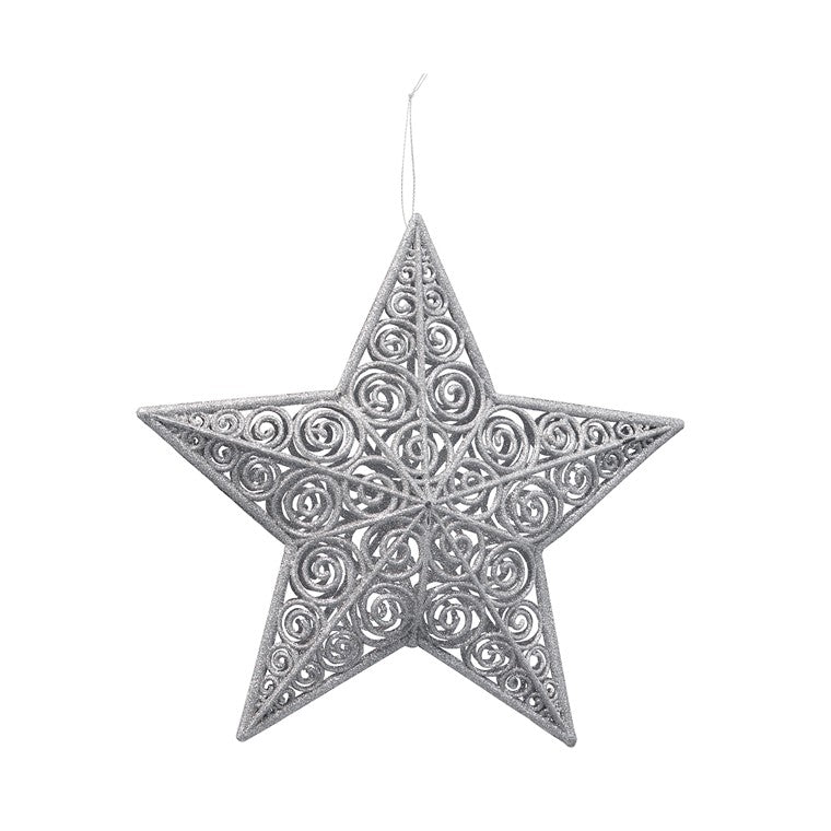 Glitter Hanging Star, Asstd