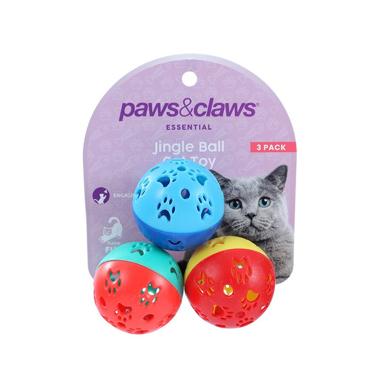 Bell Ball Cat Toy, 3pk