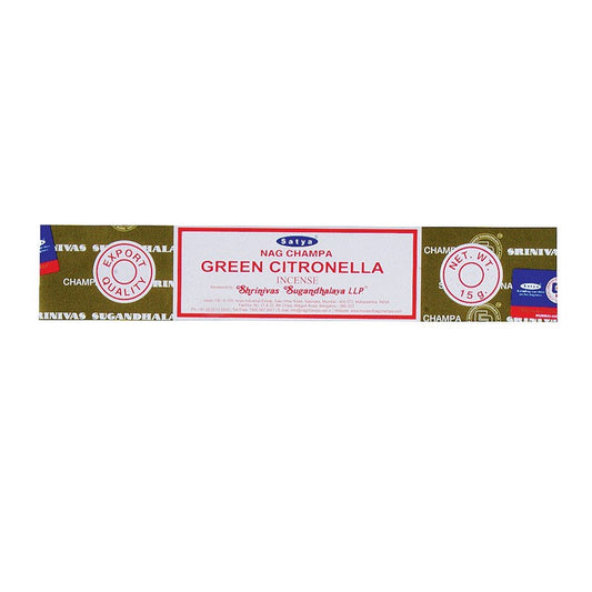 Satya Green Citronella Incense, 15gm