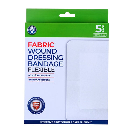 Fabric Wound Dressing Bandage, 5pk