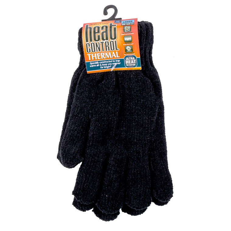 Ladies Heat Control Gloves Black