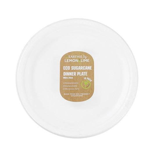 L&L Eco Dinner Plate White, 10pk