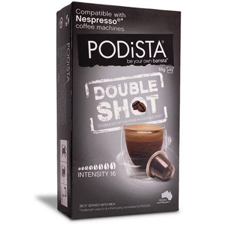 PODiSTA Double Shot Coffee Pods, 10pk