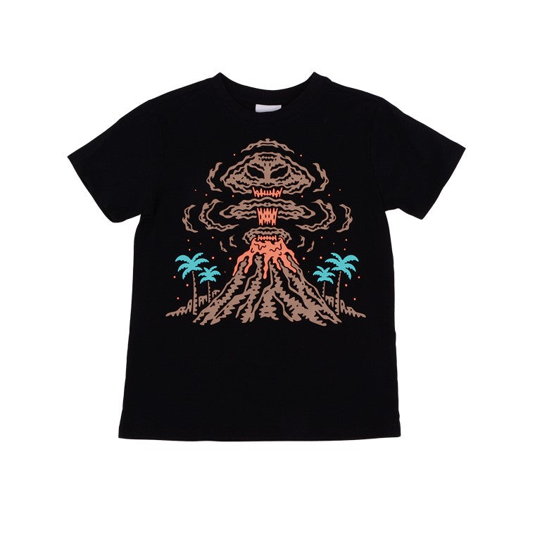 Volcano Print Tee, Size 10