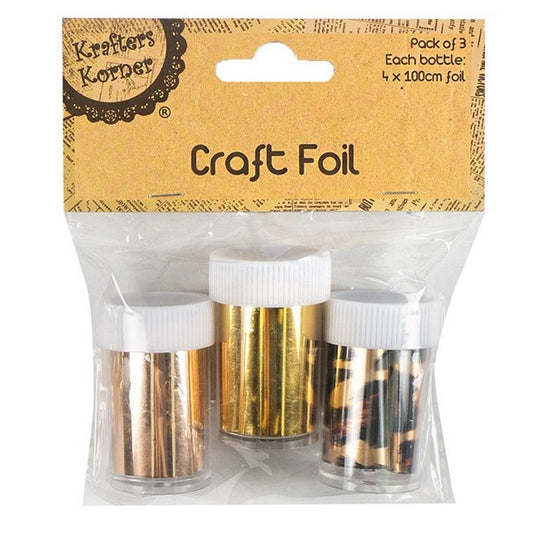 Craft Foil In A Bottle, 3pk, 2 Asstd Colours