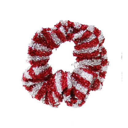 Hair Scrunchie Metallic Stretchy Tinsel, Asstd