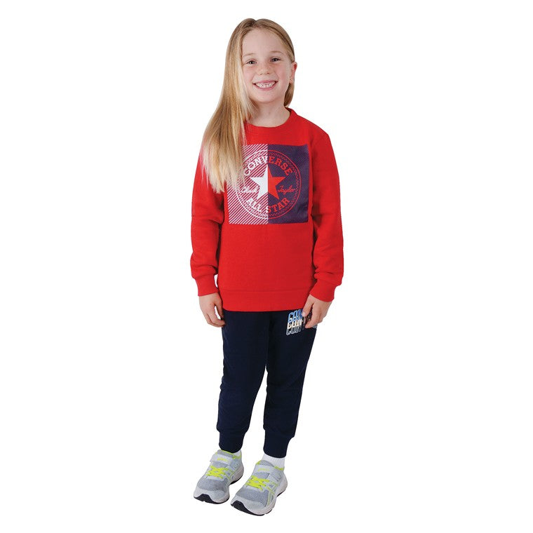 Converse Kids CTP Crew Jumper, Red, 6-7Y