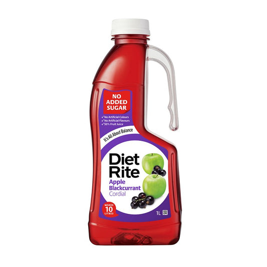 Diet Rite Concentrate Cordial, Apple Blackcurrent 1L