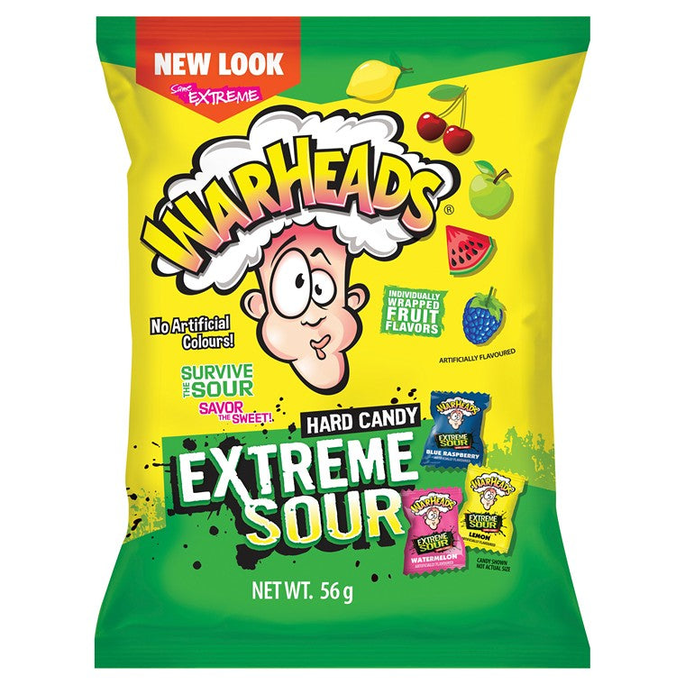 Warhead Extreme Hard Sour Candy, 56g