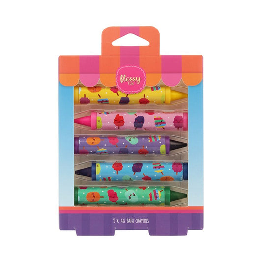 Flossy Fun Bath Crayons, 5pc