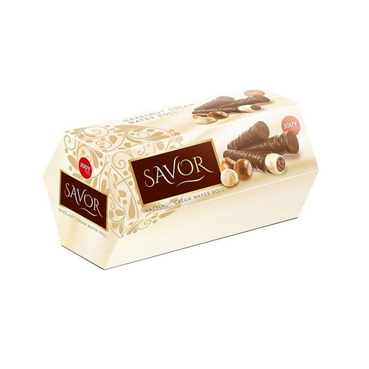 Jouy & Co, Savor, Hazelnut Cream Wafer Rolls