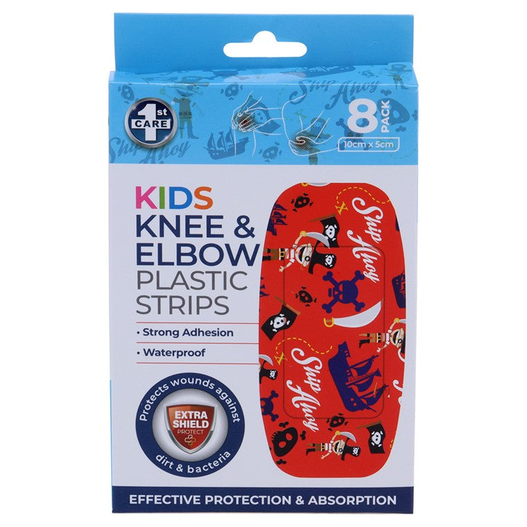 Kids Knee & Elbow Plastic Strips, 8pk, Assorted