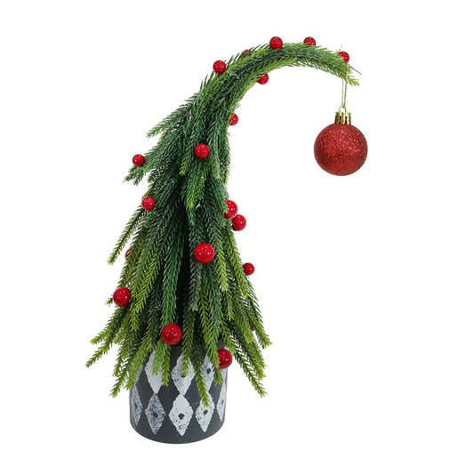 Potted Curve Tree Berry Bauble, 30cm, Asstd