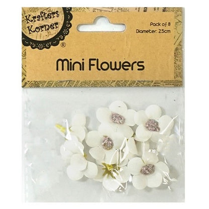 Craft Mini Flowers, 4 Asstd Colours