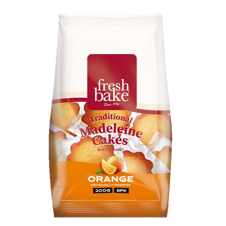 Fresh Bake Orange Madeleine Cakes, 8pk