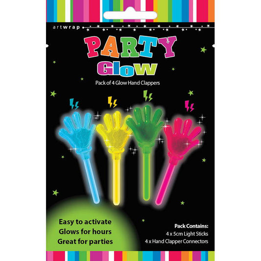 Glow Favours Hand Clapper, 4pk