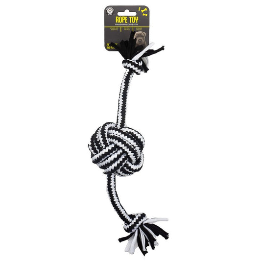 Rope Black and White Dog Toy, Cotton, 40cm
