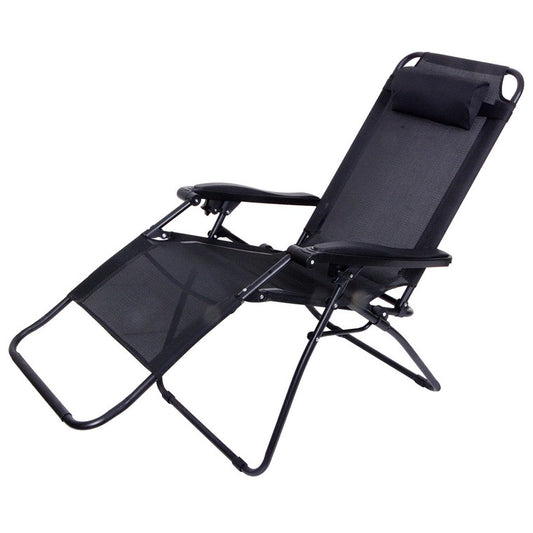 Premium Reclining Camp Chair, Black