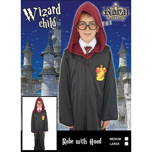 Wizard Robe With Hood Costume,  Medium