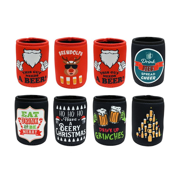 Christmas Stubby Holder, Asstd