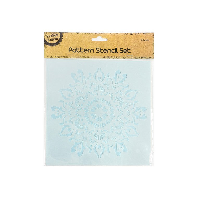 Assorted Pattern Stencil, 3pk