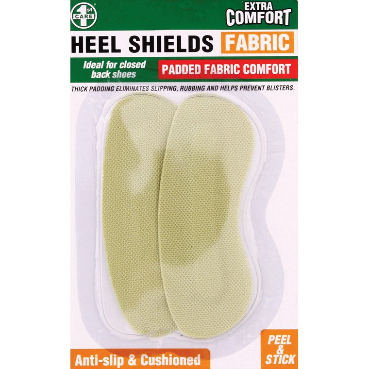 Heel Shields, Padded Fabric, 1 Pair.