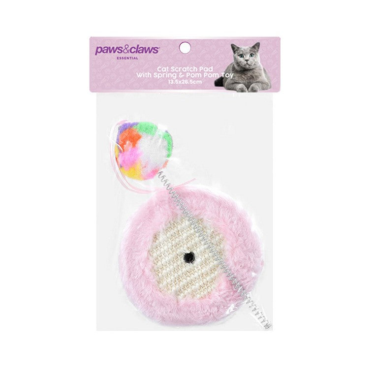 Cat Scratch Pad w/ Spring, Asstd