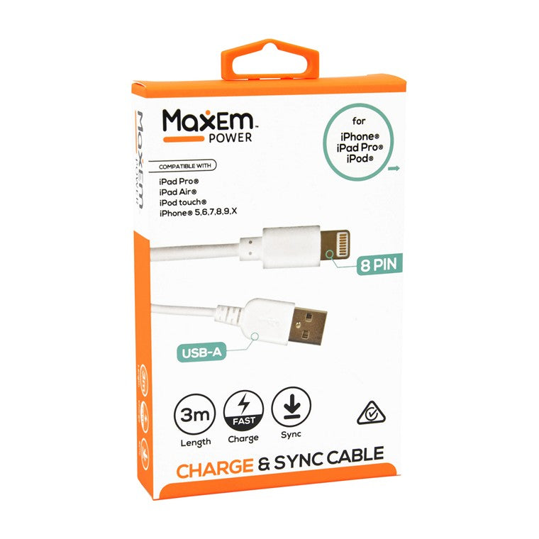 Maxem Cable USB to Lightning, 3m