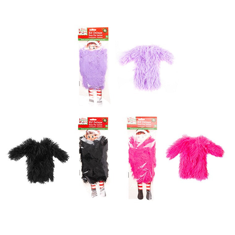 Xmas Elf Deluxe Long Fluffy Fur Jacket