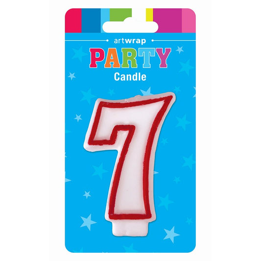 Number Candle, Red, 7