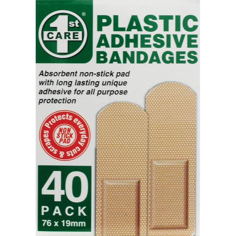 Bandage Band Aid Plastic, 40pk