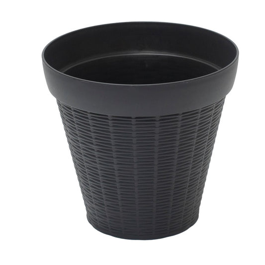 Wicker Planter, 20cm, Black