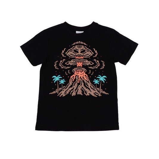 Volcano Print Tee, Size 14