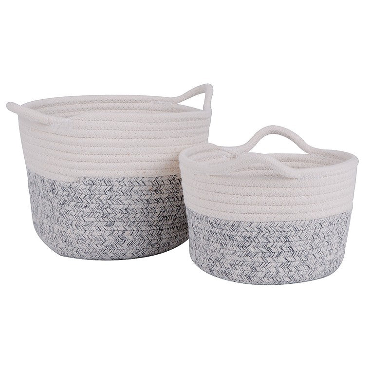 H&G Cotton and Maize Basket, Set Of 2