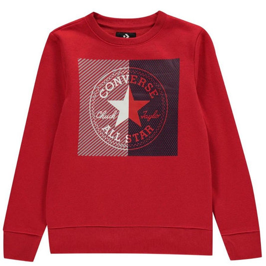 Converse Kids CTP Crew Jumper, Red, 6-7Y