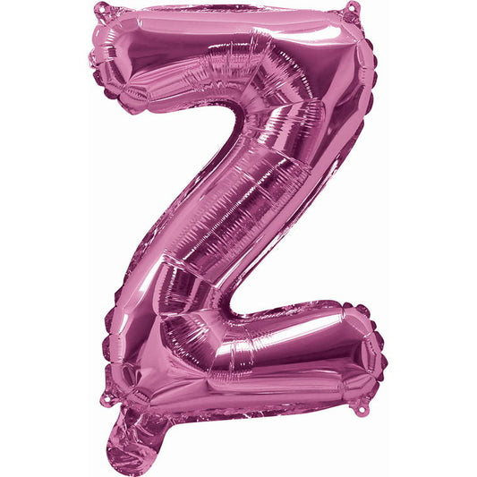 Pink Foil Balloon, 35cm, Letter Z