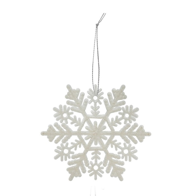 Hanging Glitter Snowflake, Asstd, 6pk