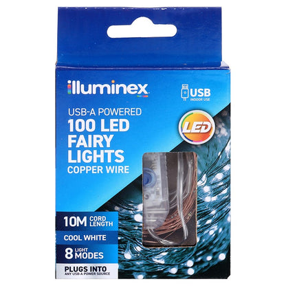 Fairy Lights, 100 LED, Cool White