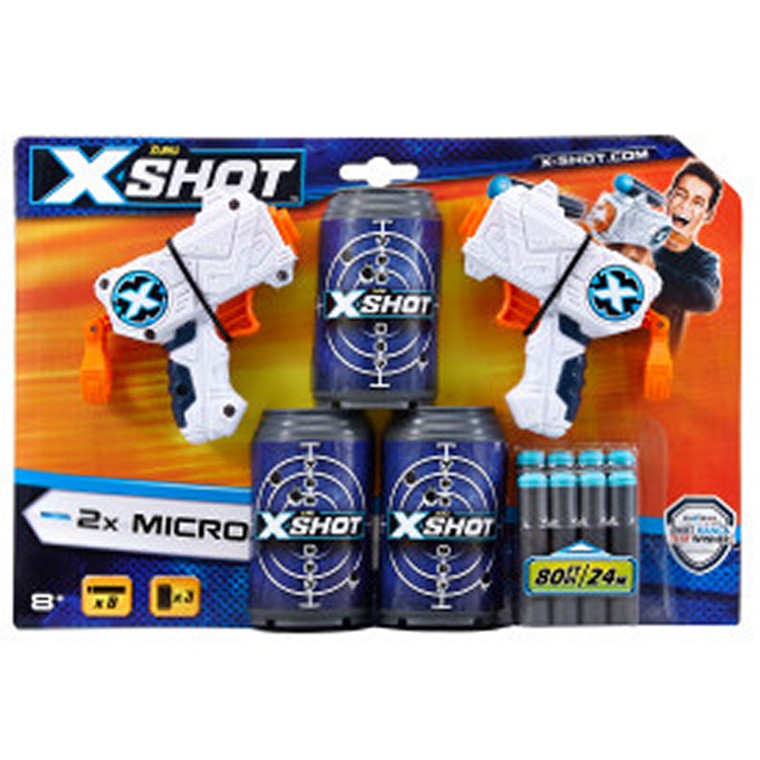 Zuru XSHOT Excel - Micro Twin Pk Dart Blasters inc 8 Darts