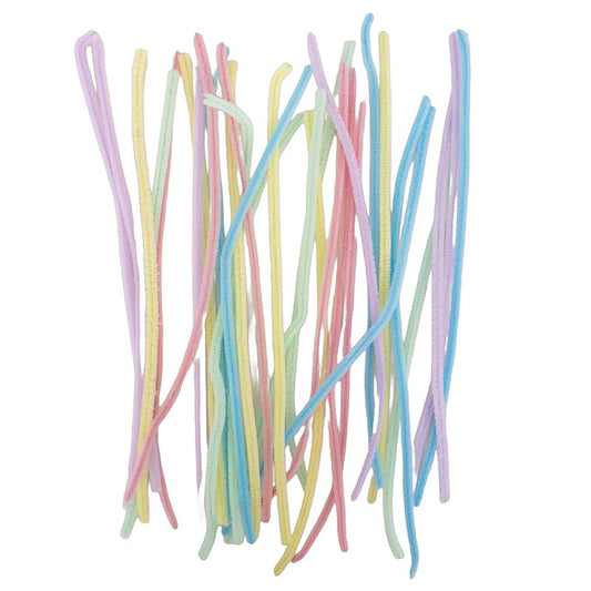 Pastel Chenille Stems, 30pc