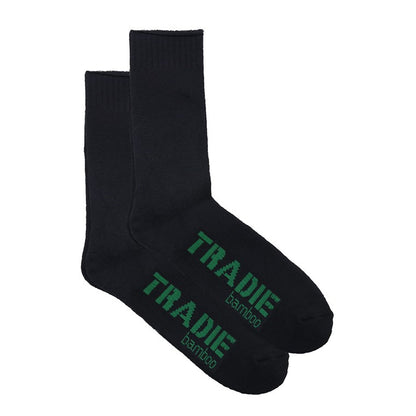 Tradie Mens, Bamboo Crew Socks, 2pk, Size 11-13