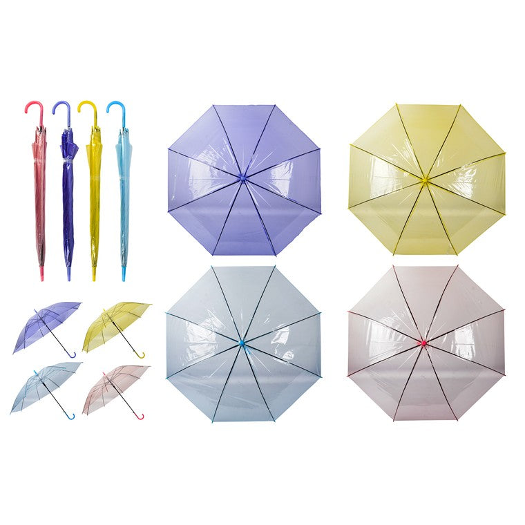 Kids Umbrella, Transparent, Asstd