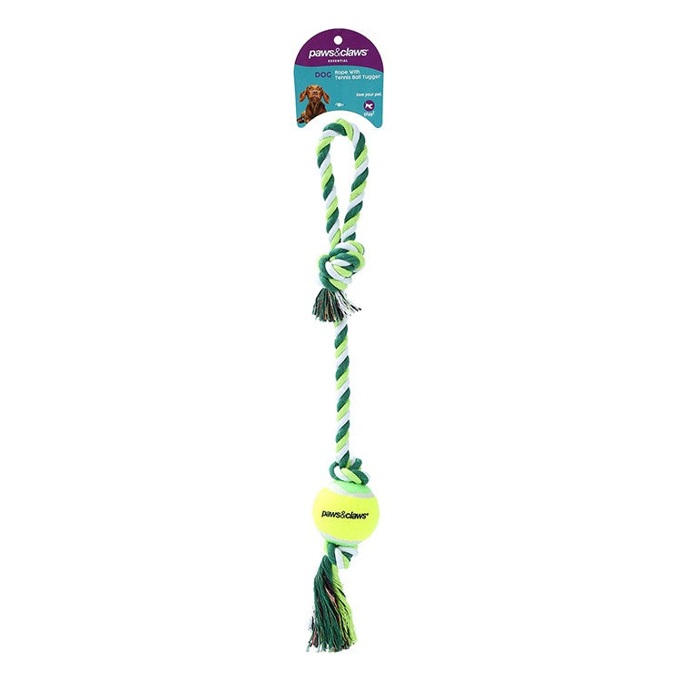 Rope w/ Tennis Ball Tugger, Asstd