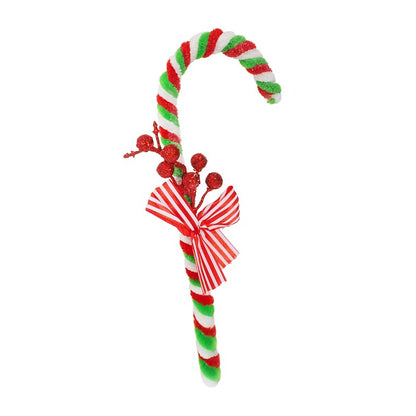 Hanging Plush Berry Candy Cane, 30cm, Asstd